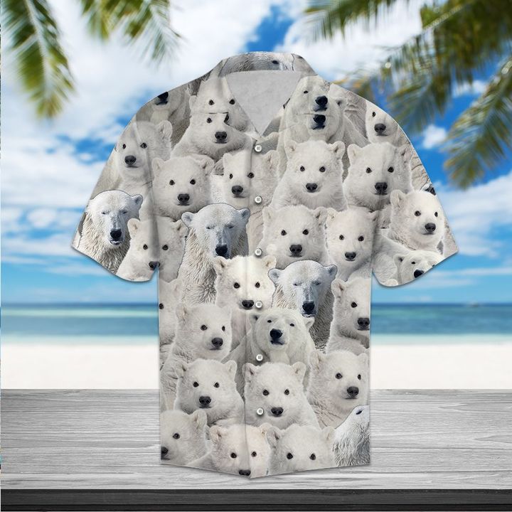 Polar Bear Hawaiian Shirt Summer Button Up Polar Bear Hawaiian Shirt Summer Button Up