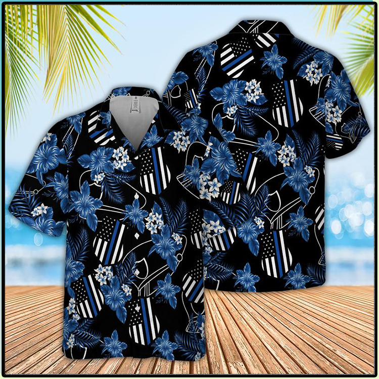 Police Seamless Pattern Hawaiian Shirt Police Seamless Pattern Hawaiian Shirt