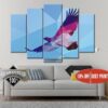 Poligonal Bird - Abstract Animal 5 Panel Canvas Art Wall Decor