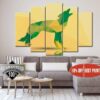 Poligonal Wolf - Abstract Animal 5 Panel Canvas Art Wall Decor