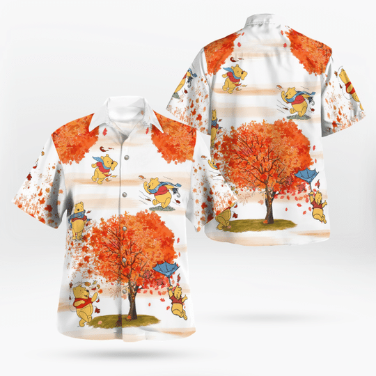 Pooh Autumn Hawaiian Shirt Pooh Autumn Hawaiian Shirt