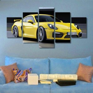 Porsche Cayman GT4 - Automative 5 Panel Canvas Art Wall Decor