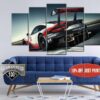 Porsche Sports Car - Sport 5 Panel Canvas Art Wall Decor
