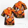 Portgas D. Ace On The Flame One Piece Hawaiian Shirt