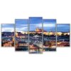 Prague 2 - Nature 5 Panel Canvas Art Wall Decor