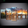 Prague Charles Bridge - Nature 5 Panel Canvas Art Wall Decor