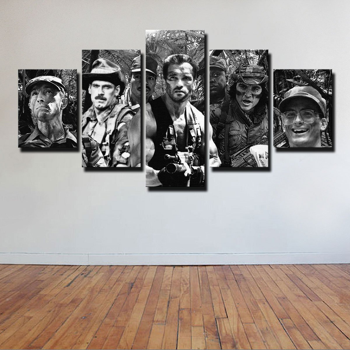 Predator Crew - Movie 5 Panel Canvas Art Wall Decor Predator Crew - Movie 5 Panel Canvas Art Wall Decor