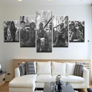 Predator Schwarzenegger Weathers - Movie 5 Panel Canvas Art Wall Decor