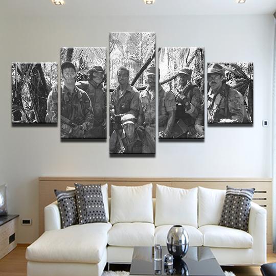 Predator Schwarzenegger Weathers - Movie 5 Panel Canvas Art Wall Decor Predator Schwarzenegger Weathers - Movie 5 Panel Canvas Art Wall Decor