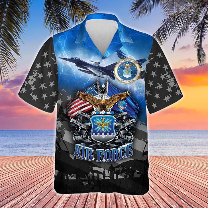 Proudly Served United States Air Force Hawaiian Shirt Proudly Served United States Air Force Hawaiian Shirt