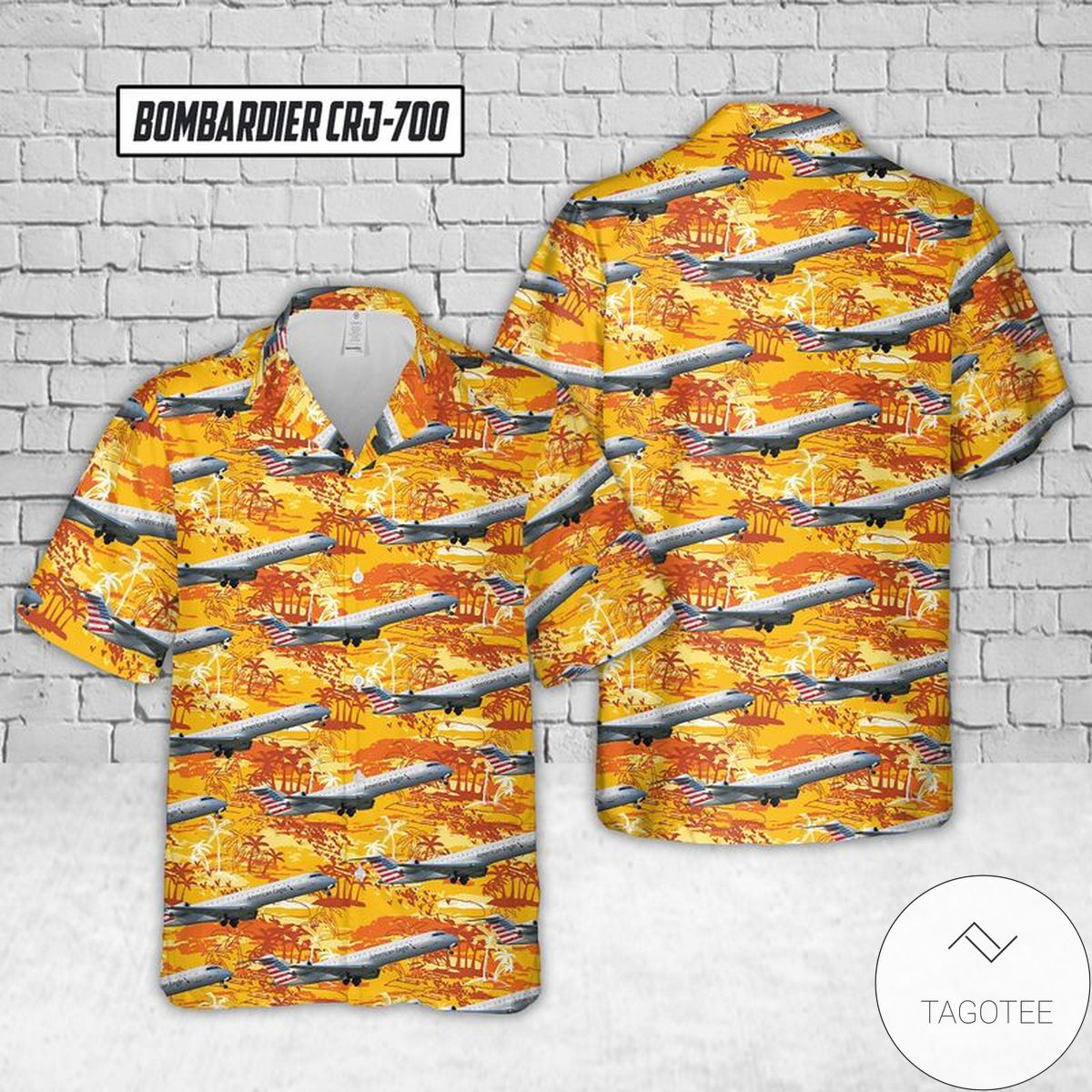 Psa Airlines Bombardier Crj-700 Hawaiian Shirt- Tagotee Psa Airlines Bombardier Crj-700 Hawaiian Shirt- Tagotee