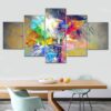 Psychedelic Light Bulb - Abstract 5 Panel Canvas Art Wall Decor