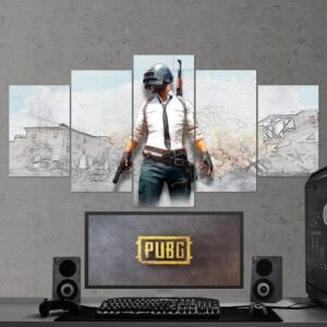 Pubg - Gaming 5 Panel Canvas Art Wall Decor
