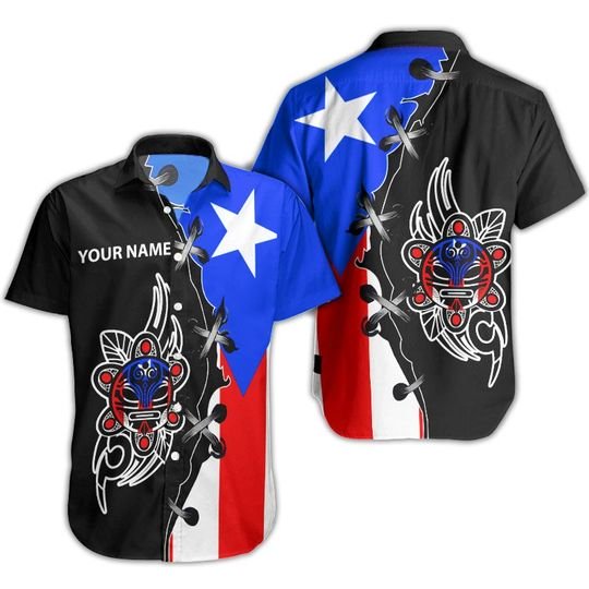 Puerto Rico Hawaiian Shirt Summer Button Up Puerto Rico Hawaiian Shirt Summer Button Up