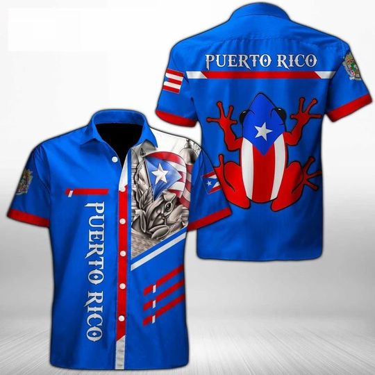Puerto Rico Hawaiian Shirt Summer Button Up Puerto Rico Hawaiian Shirt Summer Button Up