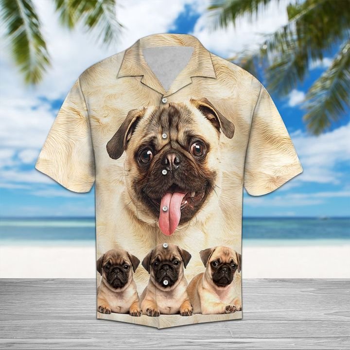 Pug Great Hawaiian Shirt Summer Button Up Pug Great Hawaiian Shirt Summer Button Up