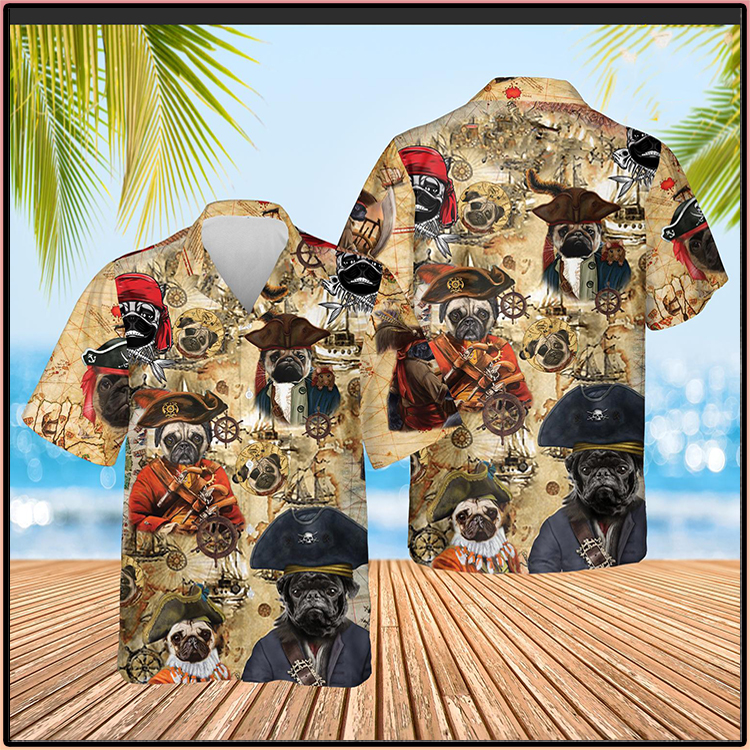 Pug Pirate Hawaiian Shirt Pug Pirate Hawaiian Shirt