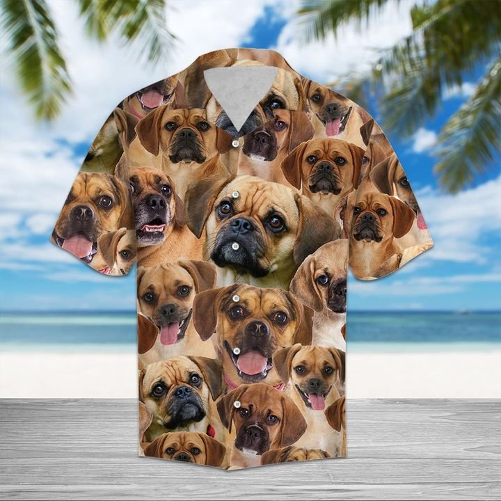 Puggle Hawaiian Shirt Summer Button Up Puggle Hawaiian Shirt Summer Button Up