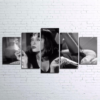 Pulp Fiction Movie Mia Wallace - Movie 5 Panel Canvas Art Wall Decor