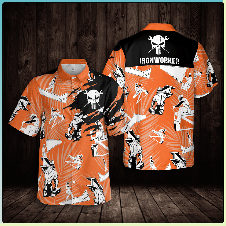 Punisher Skull Ironworker Hawaiian Shirt Punisher Skull Ironworker Hawaiian Shirt