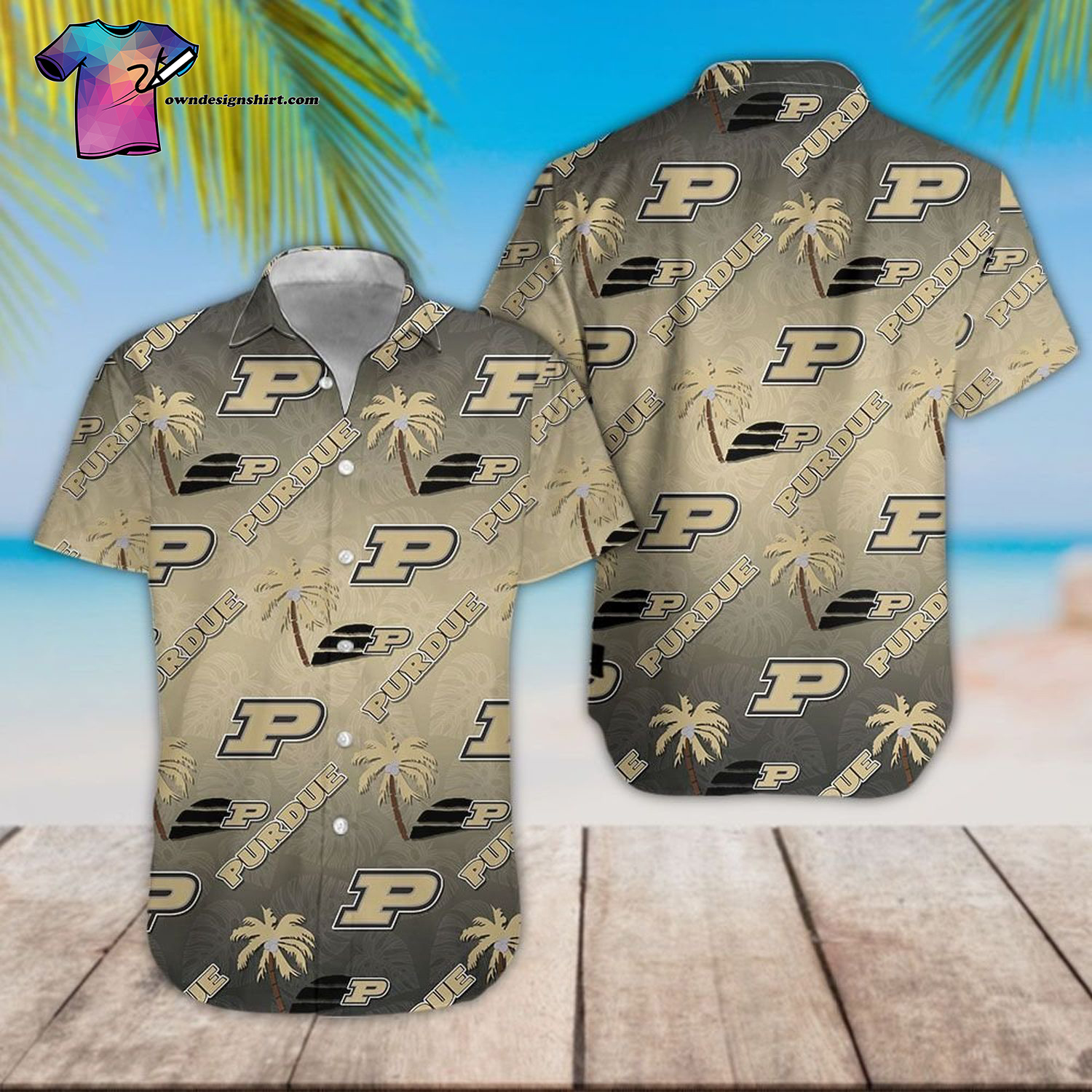 Purdue Boilermakers Football Team Hawaiian Shirt Purdue Boilermakers Football Team Hawaiian Shirt