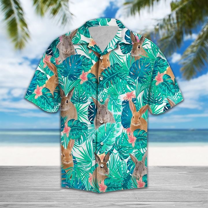 Rabbit Hawaiian Shirt Summer Button Up Rabbit Hawaiian Shirt Summer Button Up