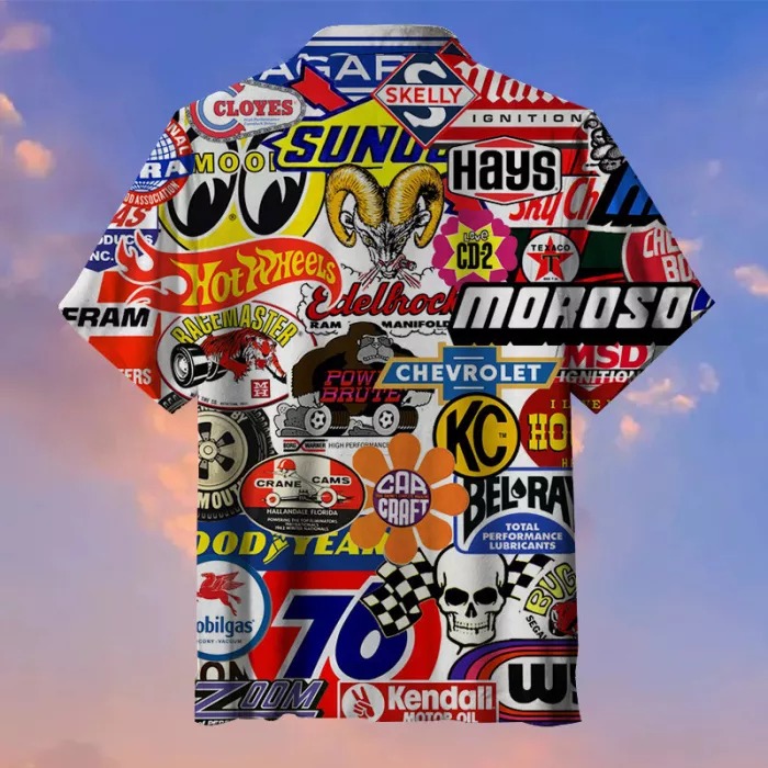 Racing Car Labeling Hawaiian Shirt Racing Car Labeling Hawaiian Shirt