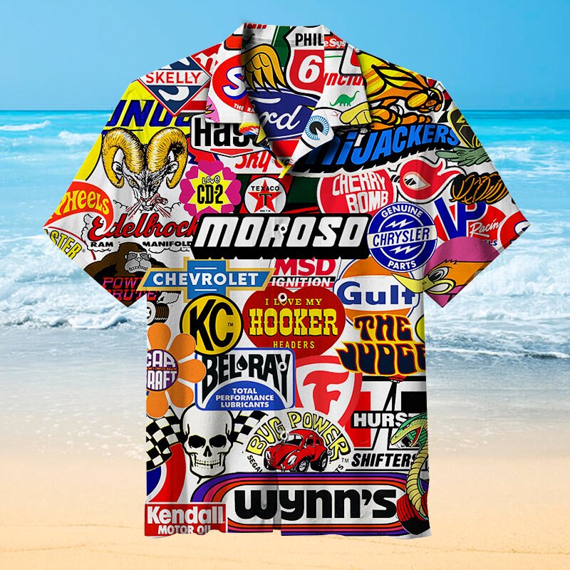 Racing Car Labeling Hawaiian Shirt Racing Car Labeling Hawaiian Shirt
