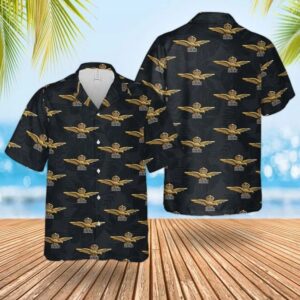 Raf Badge Hawaiian Shirt
