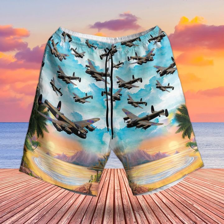 Raf Historical Lancaster Bomber Hawaiian Shirt Raf Historical Lancaster Bomber Hawaiian Shirt