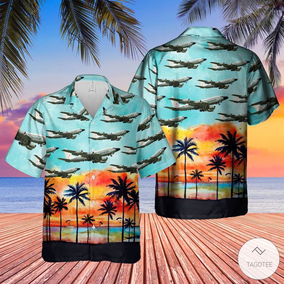 Raf Rc-135W Rivet Joint Hawaiian Shirt Raf Rc-135W Rivet Joint Hawaiian Shirt