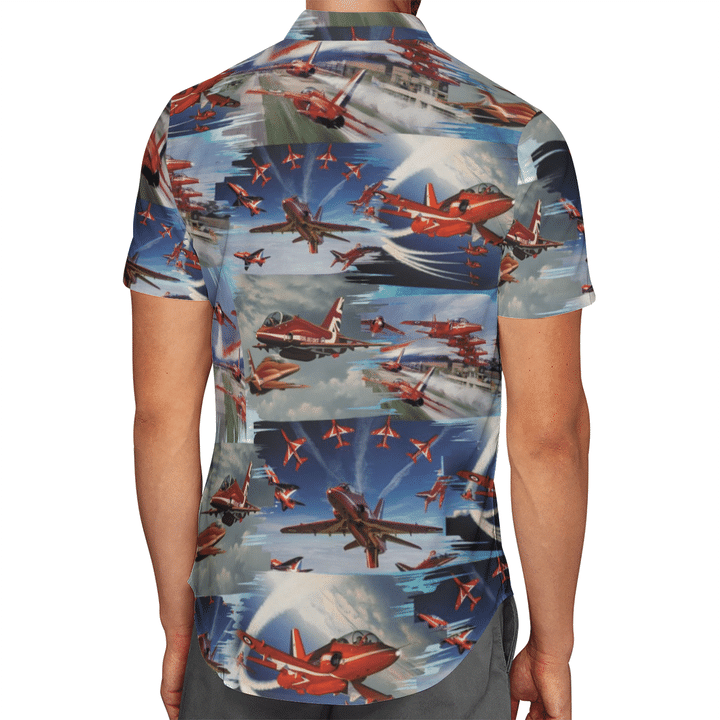 Raf Red Arrows Air Show Hawaiian Shirt Raf Red Arrows Air Show Hawaiian Shirt