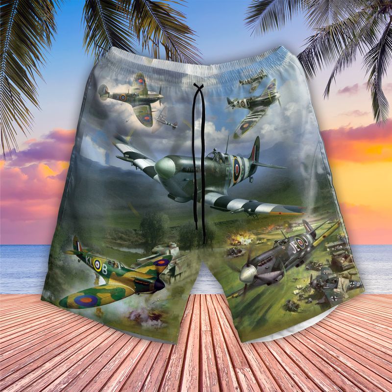 Raf Supermarine Spitfire Hawaiian Shirt Raf Supermarine Spitfire Hawaiian Shirt