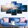 Rainbow And Mountain - Nature 5 Panel Canvas Art Wall Decor