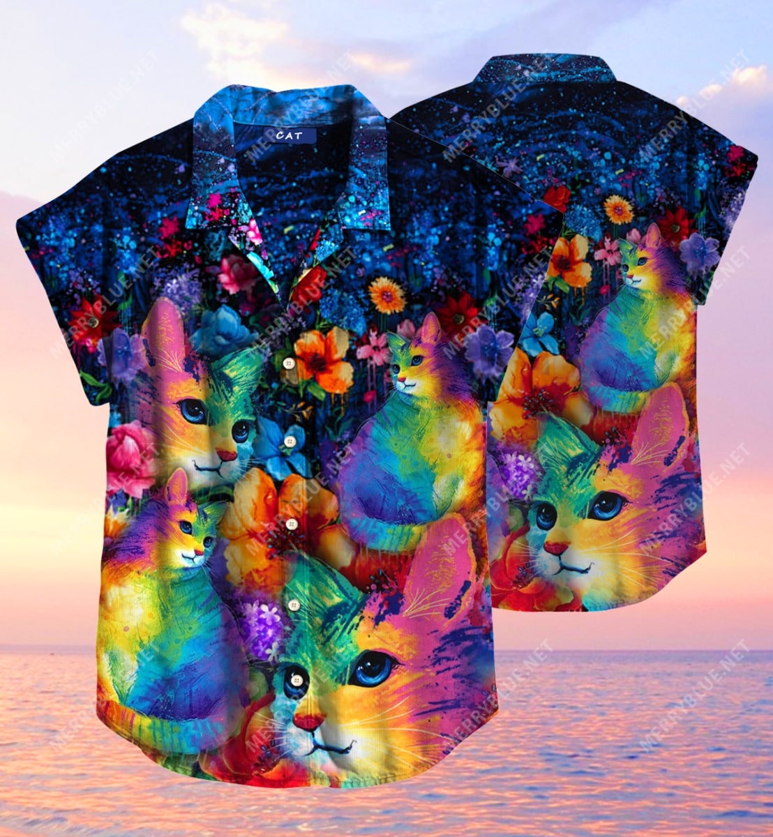 Rainbow Cats All Over Printed Hawaiian Shirt Rainbow Cats All Over Printed Hawaiian Shirt