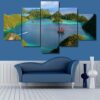 Raja Ampat Indonesia - Space 5 Panel Canvas Art Wall Decor