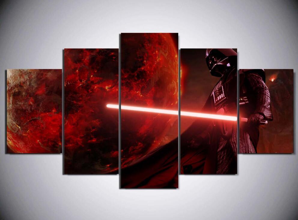 Rare Star War - Movie 5 Panel Canvas Art Wall Decor Rare Star War - Movie 5 Panel Canvas Art Wall Decor