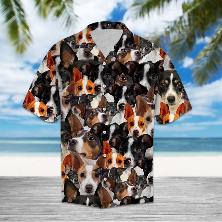 Rat Terrier Hawaiian Shirt Summer Button Up Rat Terrier Hawaiian Shirt Summer Button Up