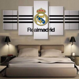 Real Madrid Football Soccer Team - Sport 5 Panel Canvas Art Wall Decor