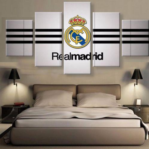 Real Madrid Football Soccer Team - Sport 5 Panel Canvas Art Wall Decor Real Madrid Football Soccer Team - Sport 5 Panel Canvas Art Wall Decor