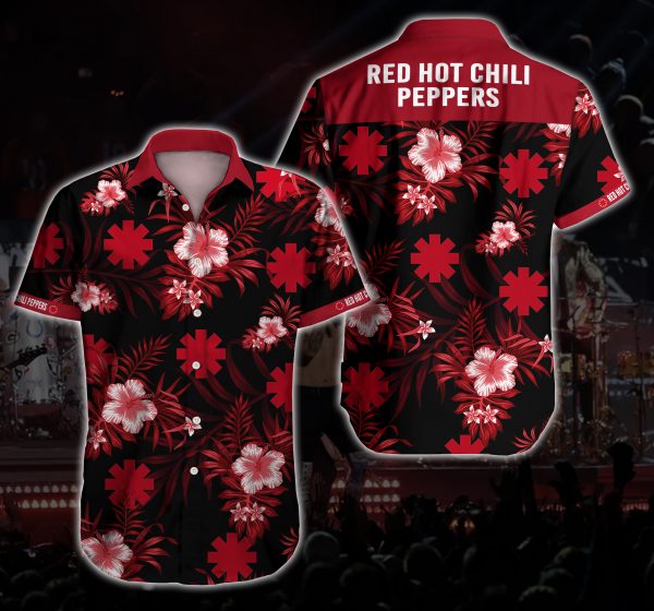 Red Hot Chili Peppers Hawaiian Shirt Summer Button Up Red Hot Chili Peppers Hawaiian Shirt Summer Button Up