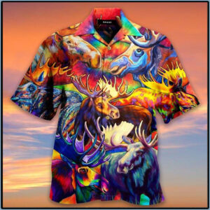 Reindeer Colorful Hawaiian Shirt