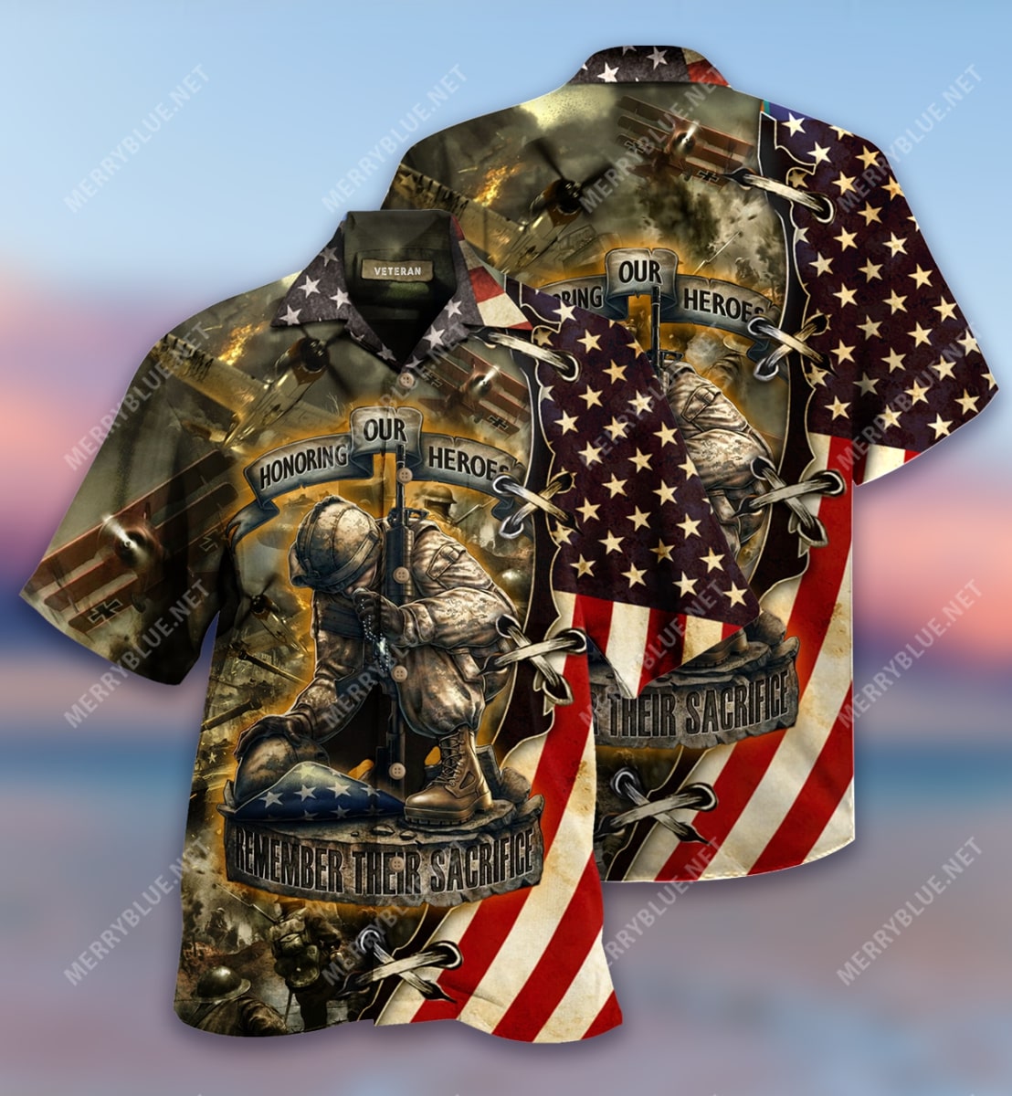 Remember Their Sacrifice Veteran All Over Printed Hawaiian Shirt Remember Their Sacrifice Veteran All Over Printed Hawaiian Shirt