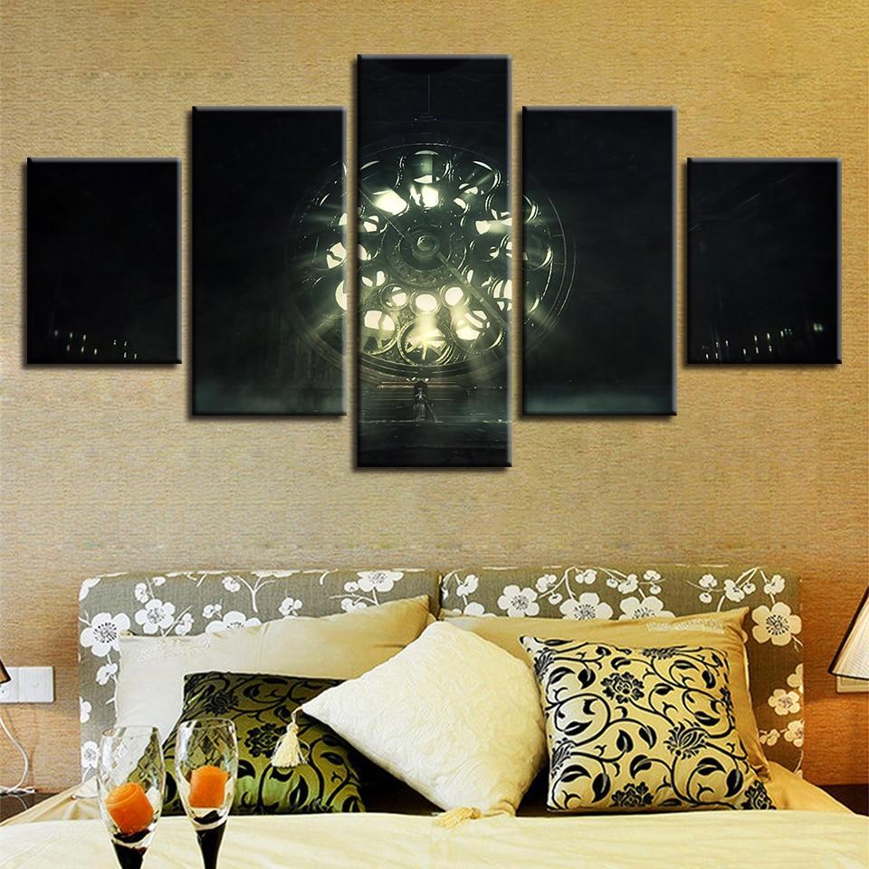 Retro Building 01 - Nature 5 Panel Canvas Art Wall Decor Retro Building 01 - Nature 5 Panel Canvas Art Wall Decor