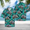 Rhinoceros Tropical Hawaiian Shirt Summer Button Up