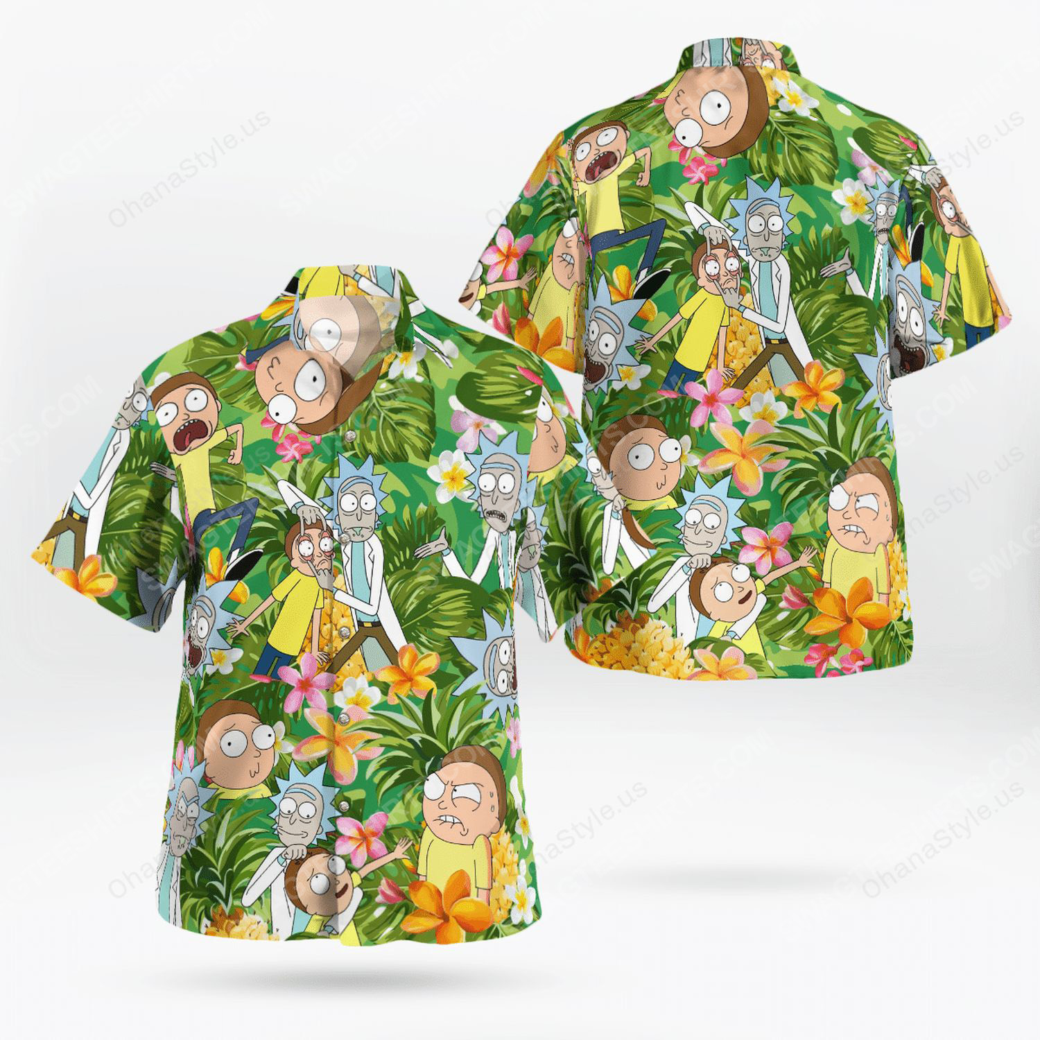 Rick And Morty Tropical Hawaiian Shirt Rick And Morty Tropical Hawaiian Shirt