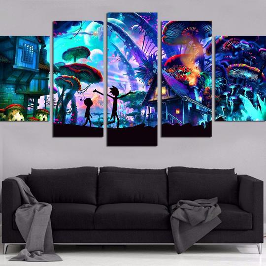 Rick And Morty - Cartoon 5 Panel Canvas Art Wall Decor Rick And Morty - Cartoon 5 Panel Canvas Art Wall Decor