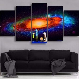 Rick & Morty Inspired 10 - Cartoon 5 Panel Canvas Art Wall Decor