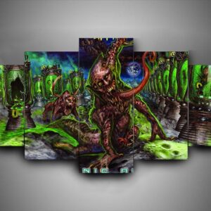 Rings Of Saturn 2 - Music 5 Panel Canvas Art Wall Decor