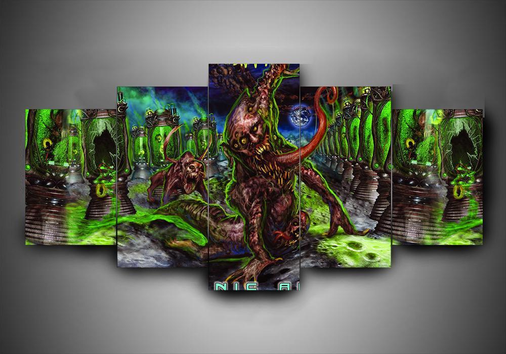 Rings Of Saturn 2 - Music 5 Panel Canvas Art Wall Decor Rings Of Saturn 2 - Music 5 Panel Canvas Art Wall Decor